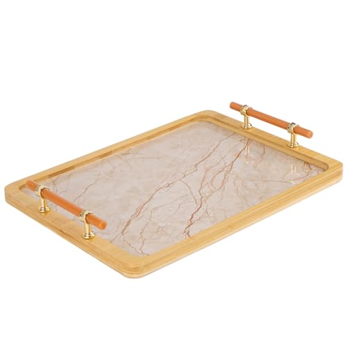 16" x 12" Bamboo Serving Tray with Handles