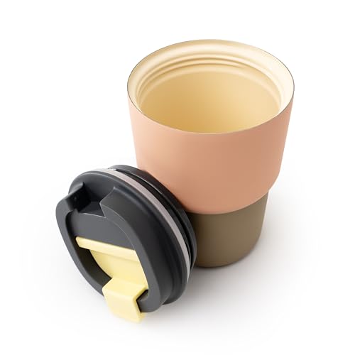 Ultimate Stainless Steel Ceramic Inner Coating Coffee Mug with Double Walled Copper Lining Insulation (12 Count)