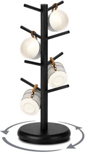 Mug Holder 360° Rotating Mug Tree Holds 8 Coffee Cups