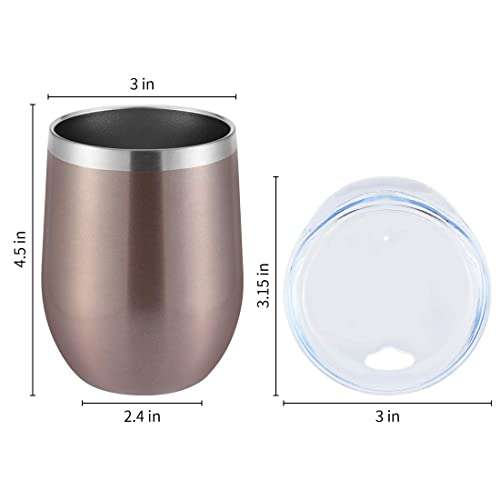 Stainless Steel Wine Tumbler Bulk with Lid (16 Count)