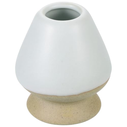 Ceramic Chasen Stand 65mm Matcha Whisk Holder Gray White