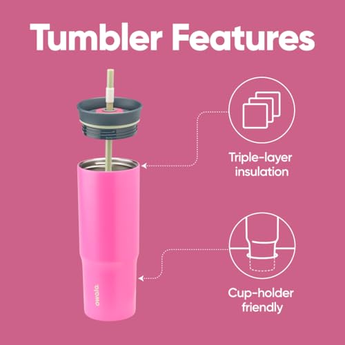Tumbler Stainless Steel Water Bottle 24 oz Watermelon Breeze