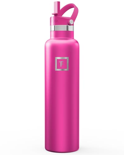 24 oz Narrow Mouth Water Bottle with Straw