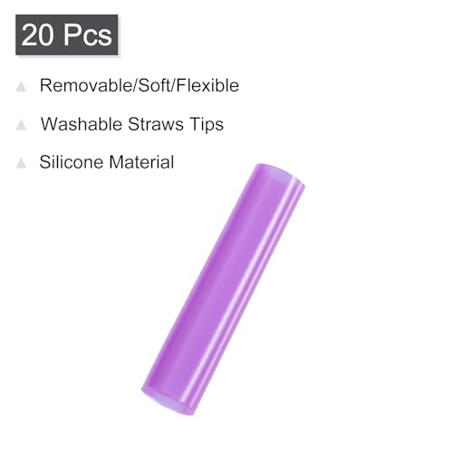 20Pcs Silicone Straw Tips (20 Count)