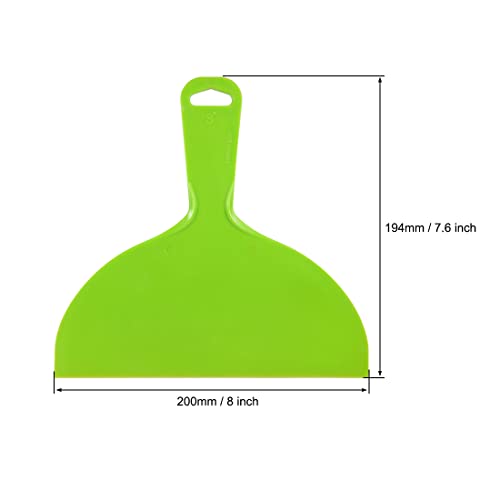 Putty Scraper 8" Plastic Flexible Putty Knives Green 2pcs (2 Count)