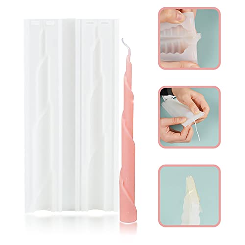 8 Pack Spiral Candle Mold Pillar Candle Cylinder Molds