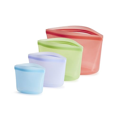 Premium Reusable Silicone Food Storage Bags (4 Count)