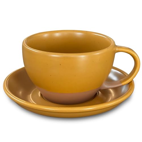 Mora Ceramic Latte Art Mug With Saucer