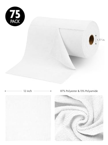 Microfiber Cleaning Cloth Roll (75 Count)
