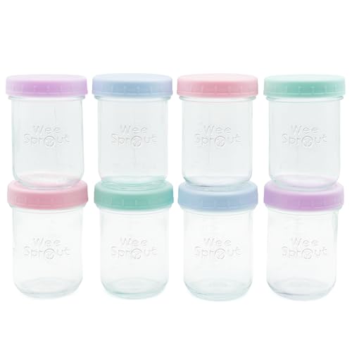 Baby Food Storage Glass Jars w (8 Count)