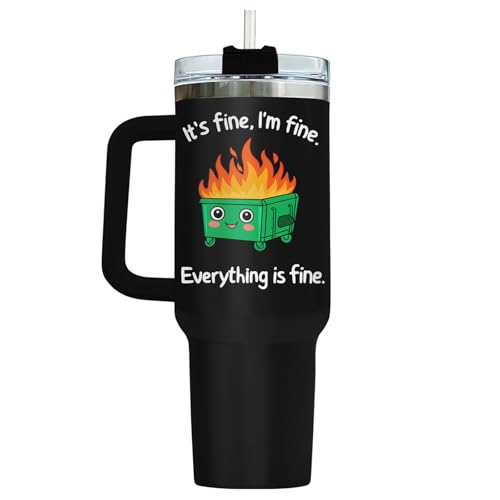Dumpster Fire This Little 40 oz Tumbler with Handle