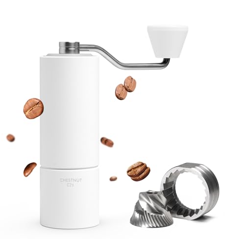 Chestnut C2S Manual Coffee Grinder Capacity 25g with CNC Stainless Steel Conical Burr