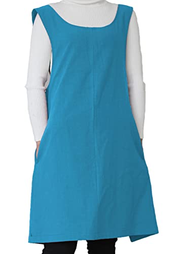 Soft Cotton Linen Apron Solid Color Halter Cross Bandage Aprons Japan Japanese Style X Shape Kitchen Cooking Clothes Gift for Women Chef Housewarming