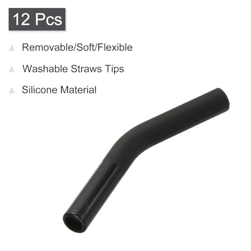 12Pcs Silicone Straw Tips (12 Count)