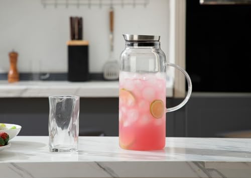 68 Ounces Glass Pitcher with Lid