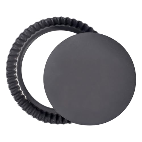 Tart Pan Removable Bottom 8 Inch Tart Pans Round Nonstick Quiche Pan Carbon Steel Quiche Baking Dish with Fluted Edges Fruit Tart Molds for Baking Pie Mold Pizza Chiffon Cake Dessert