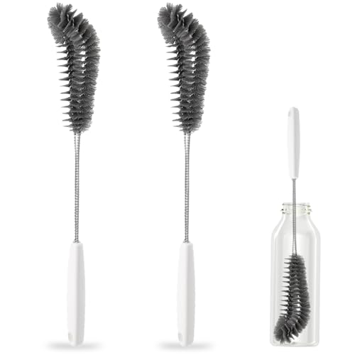 16 inches Long Handle Black Bottle Cleaning Brushes (2 Count)