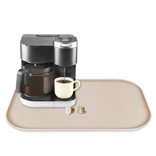 Silicone Coffee Maker Mat with Lip for Countertops