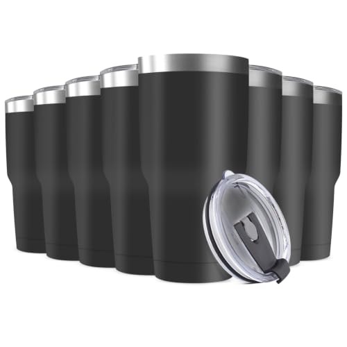 30oz Stainless Steel Travel Mug with Lid (8 Count)