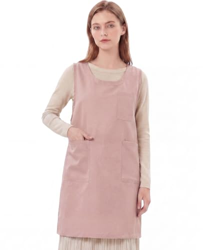 Unisex Cobbler Apron with 3 Deep Pockets Smock Vest Apron