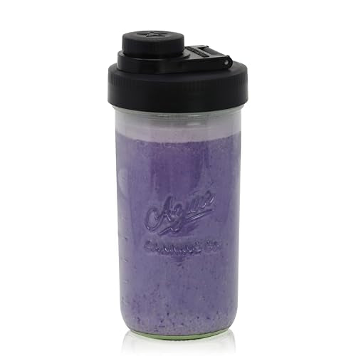 Mason Jar Drinking Cup Pint and Half Drinking Lid and Azure 24oz Jar