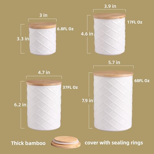 Sweejar Ceramic Canisters Sets for Kitchen Countertop