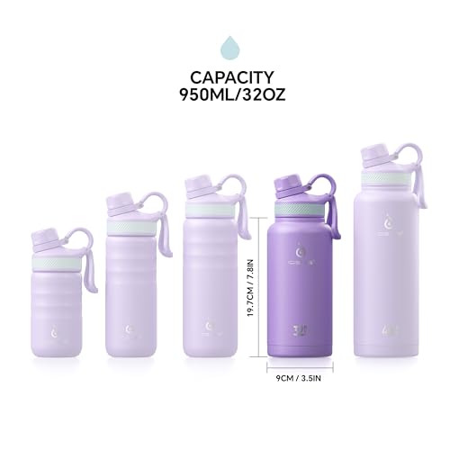 32oz Stainless Steel Insulated Bottle with 2 Leak
