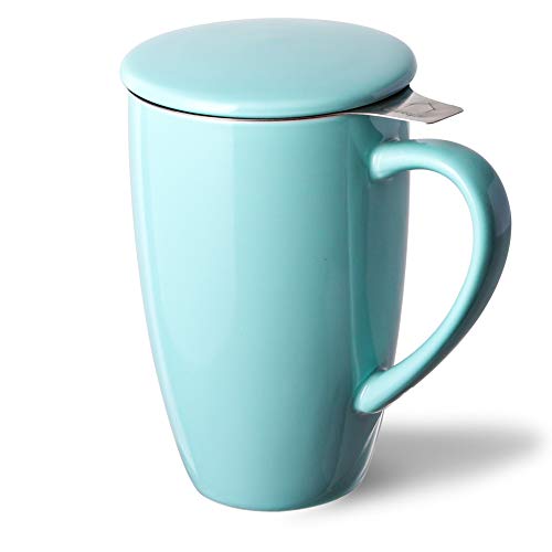 Sweejar Porcelain Tea Infuser Mug with Lid