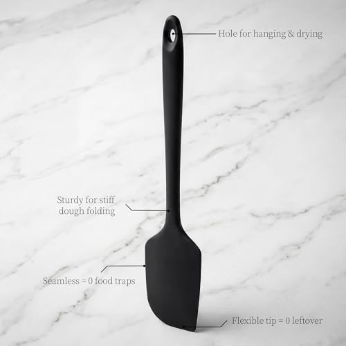 600ºF Heat Resistant Large Silicone Spatula for Baking