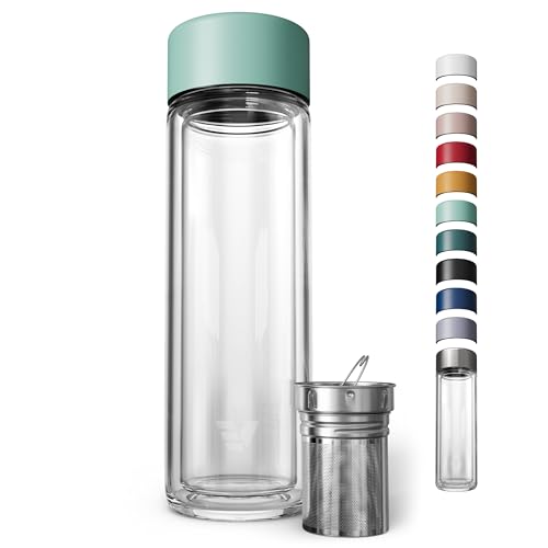 Glass Multi Tea Infuser Bottle 14oz