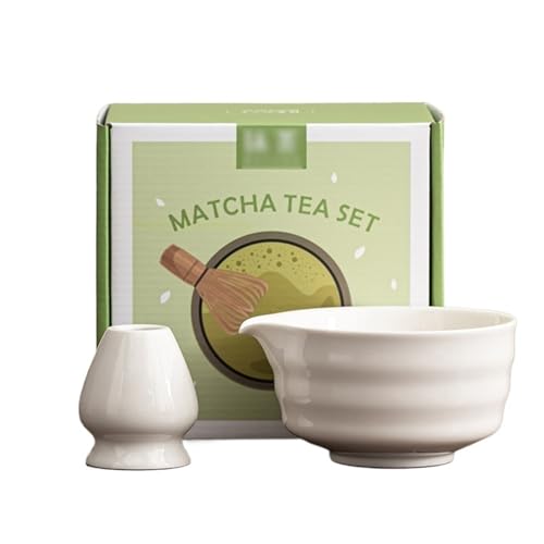 Ceramic Matcha Kit for Breakfast Afternoon Tea Contains Bowl Tea Brush Stand