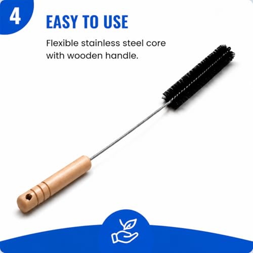 Dryer Lint Brush Vent Cleaner Lint Trap Cleaning Tool Dryer Vent Brush Long Flexible with Wood Handle 27.95Inches Medium Size for Dryer Vent Cleaning DIY Enthusiasts Homeowners