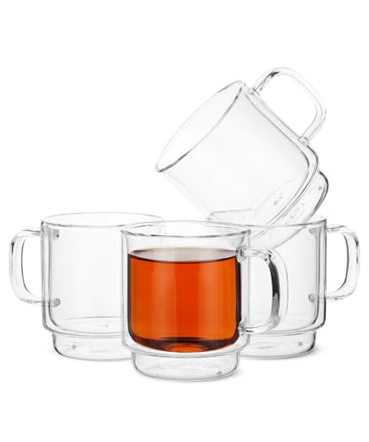 BTaT Double Walled Stackable Espresso Cups (4 Count)