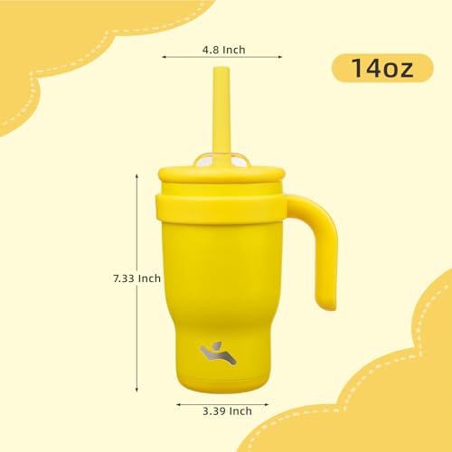 14 oz Tumbler with Handle and Straw