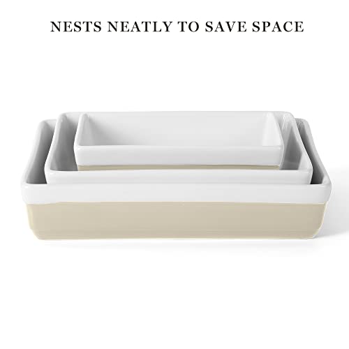 3 Piece Oven to Table Stoneware Bakeware Set