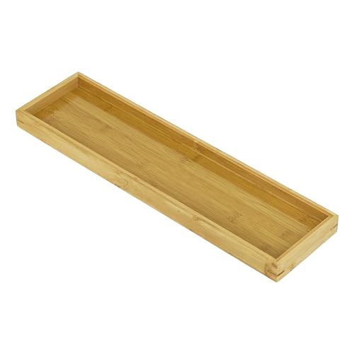 Natural Bamboo Serving Tray Platter 19.1 x 5.25 Rectangular