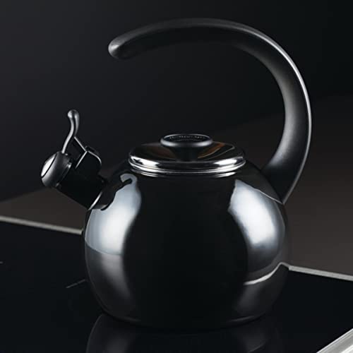 Enamel on Steel Whistling Induction Teakettle