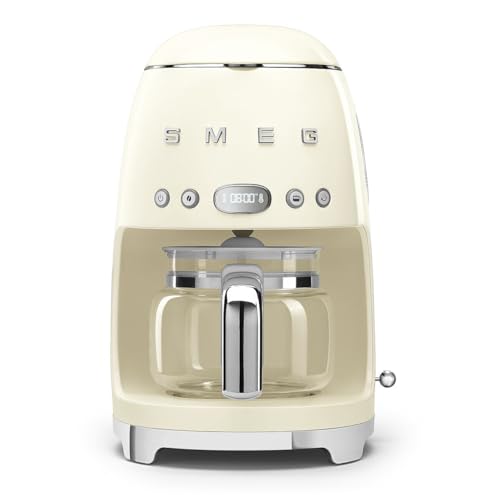 50's Retro Style Aesthetic Drip Coffee Machine with 10 Cup Glass Carafe