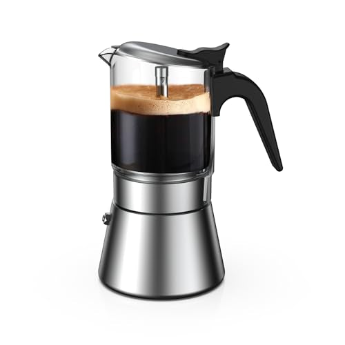 SIXAQUAE Moka Induction Stovetop Espresso Maker