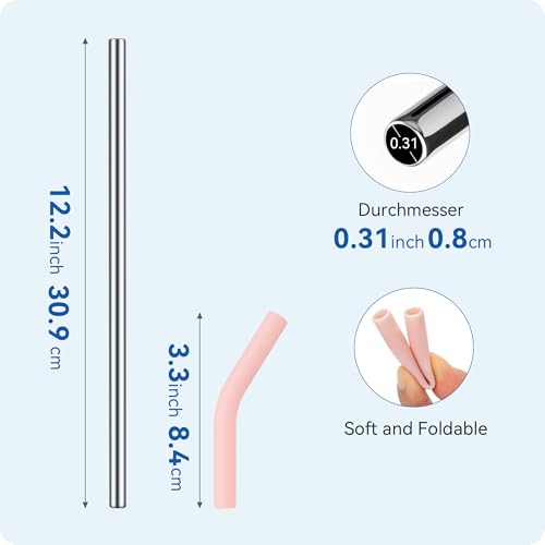 Straight Metal Straws for Stanley 40oz (3 Count)