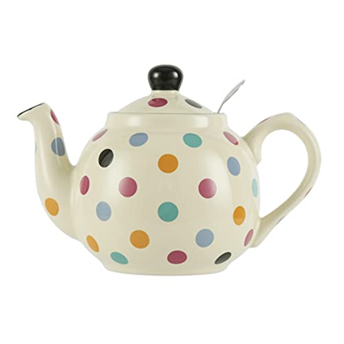 Farmhouse 4 Cup Ceramic Teapot with Removable Infuser and Lid