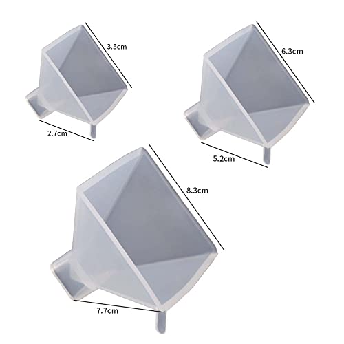 3 Pack Silicone Pyramid Molds