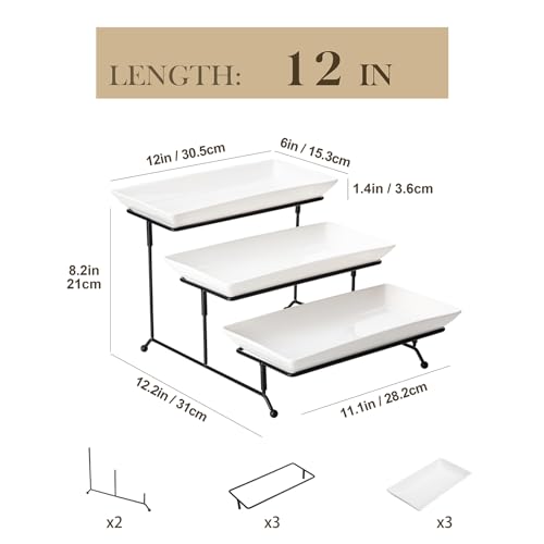 3 Tier Serving Trays (4 Count)