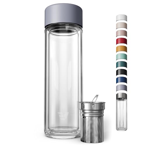 Glass Multi Tea Infuser Bottle 14oz