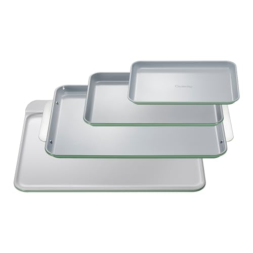 Non Stick Ceramic Baking Sheet Trio and Cookie Sheet Set (4 Count)