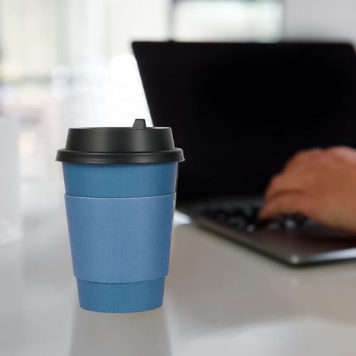 100 Pack 12 oz Disposable Coffee Cups with Lid (100 Count)