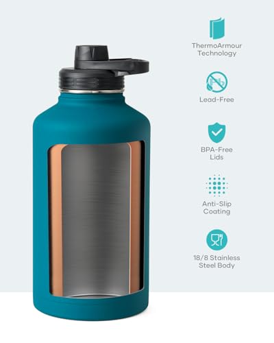 Half Gallon Water Jug Insulated Stainless Steel