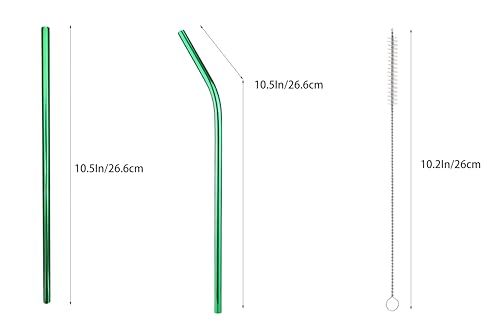 10 Pcs Stainless Steel Straws