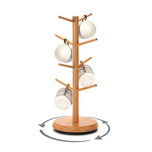 Mug Holder 360° Rotating Mug Tree Holds 8 Coffee Cups