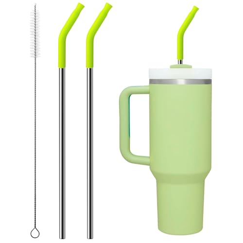 2 Pcs Stainless Steel Straws for 40 oz Stanley Tumbler